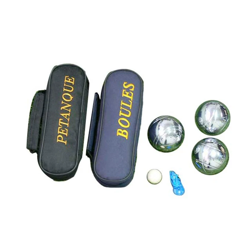 3 metal boules set petanque